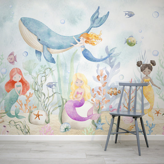 Andrina Wallpaper with a Grey Chair