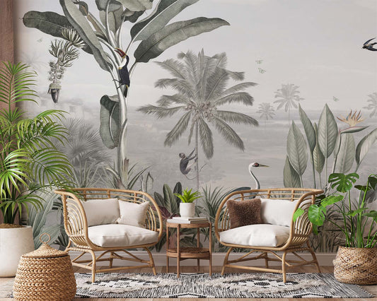 Botanical Beauty-green-tropical-wall-mural