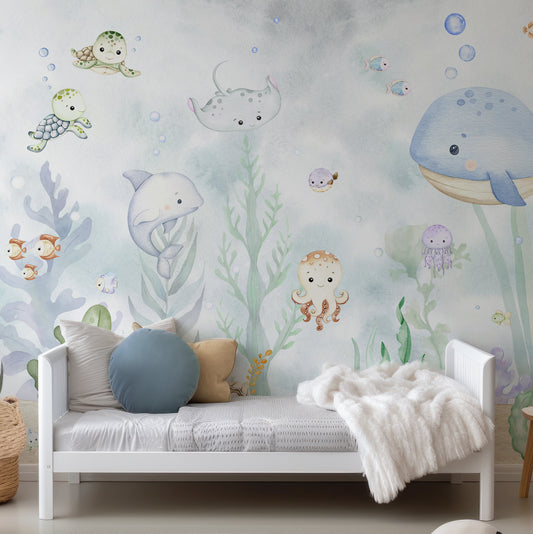 Caspian In Child's Bedroom With White Bedroom And Circular Cushions