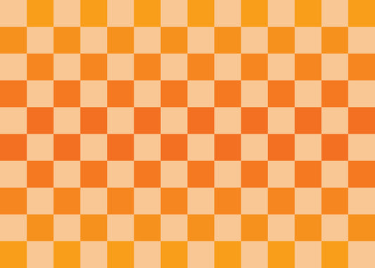 Checkmate Sunny Yellow and Orange Checkerboard design Full Artwork