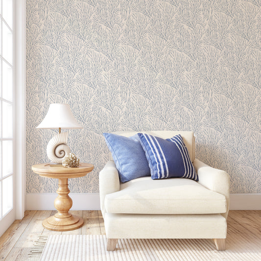 Reef - Ocean Blue Coral Wallpaper Mural
