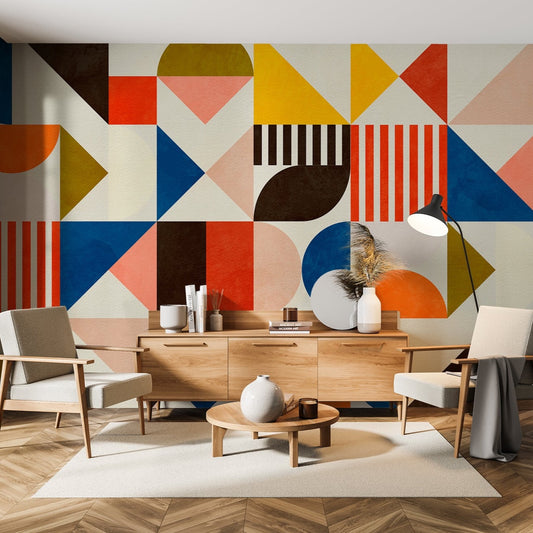 Berta Office Wooden Coffee Table and Chairs with Black Lamp