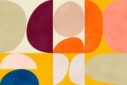 Charlotte - Mid Century Abstract Shapes Wallpaper Mural