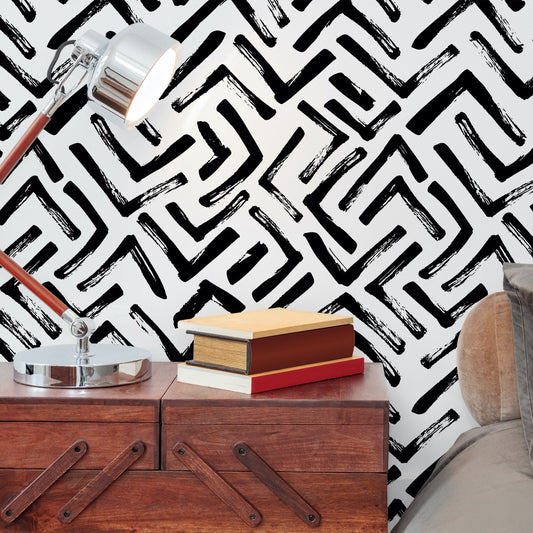 Cole Wallpaper Mural, shown in a study environment | WallpaperMural.com