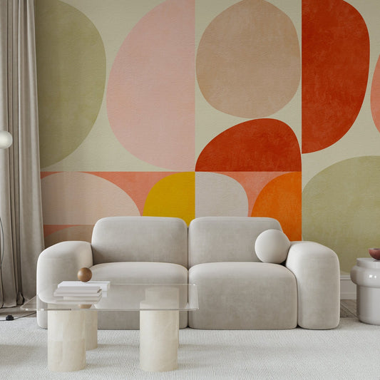 Eleonor Living Room Curvy Couch Glass Table and Shere Cushion