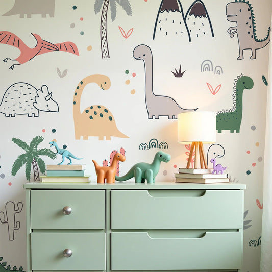 Dinosaur Wallpaper: Prehistoric Mural Ideas for Kids' Rooms