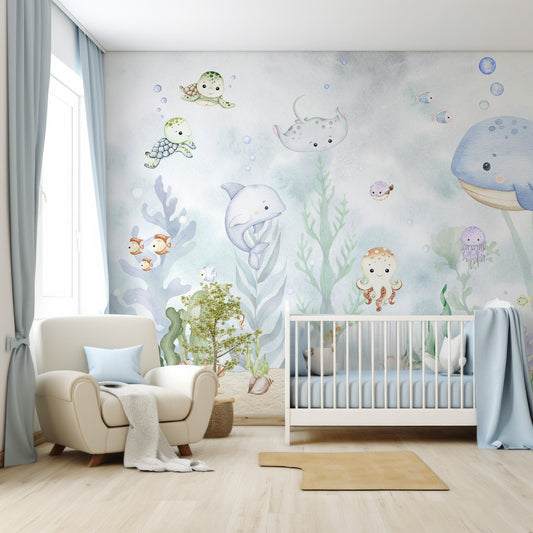 Childrens' Watercolour Wallpaper & Wall Murals