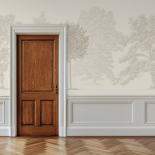 Subtiele ontwerpen voor behang en muurschilderingen