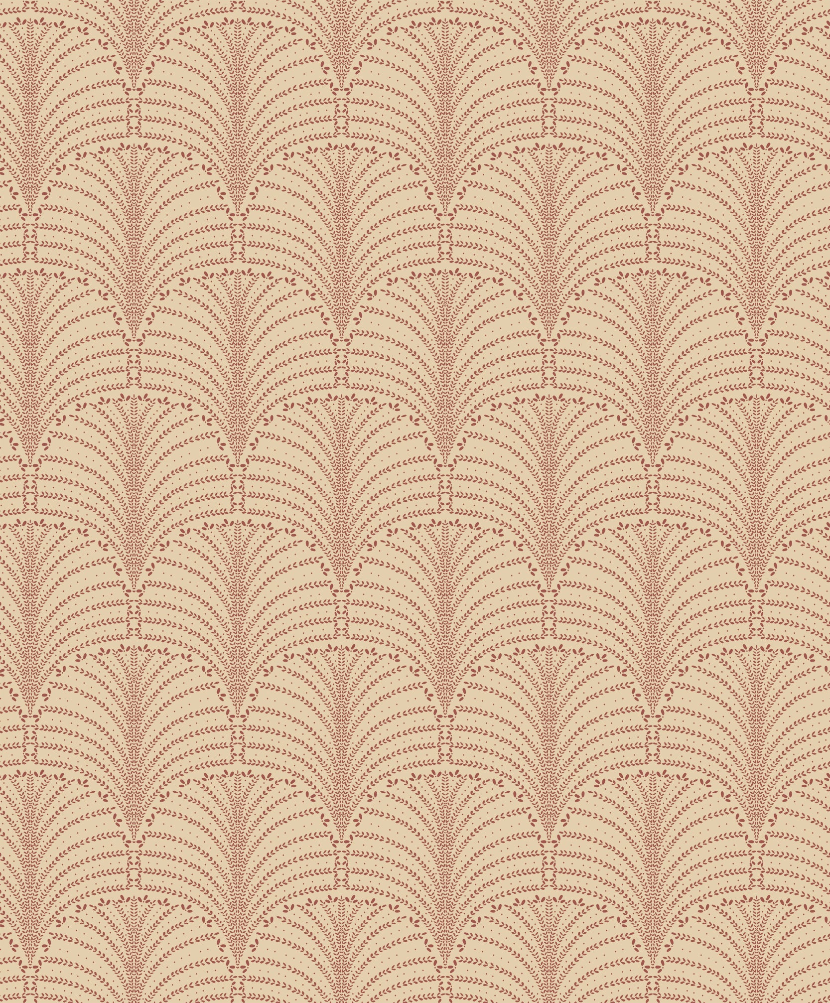 Anais patterned wallpaper with geometric design in pink and beige tones