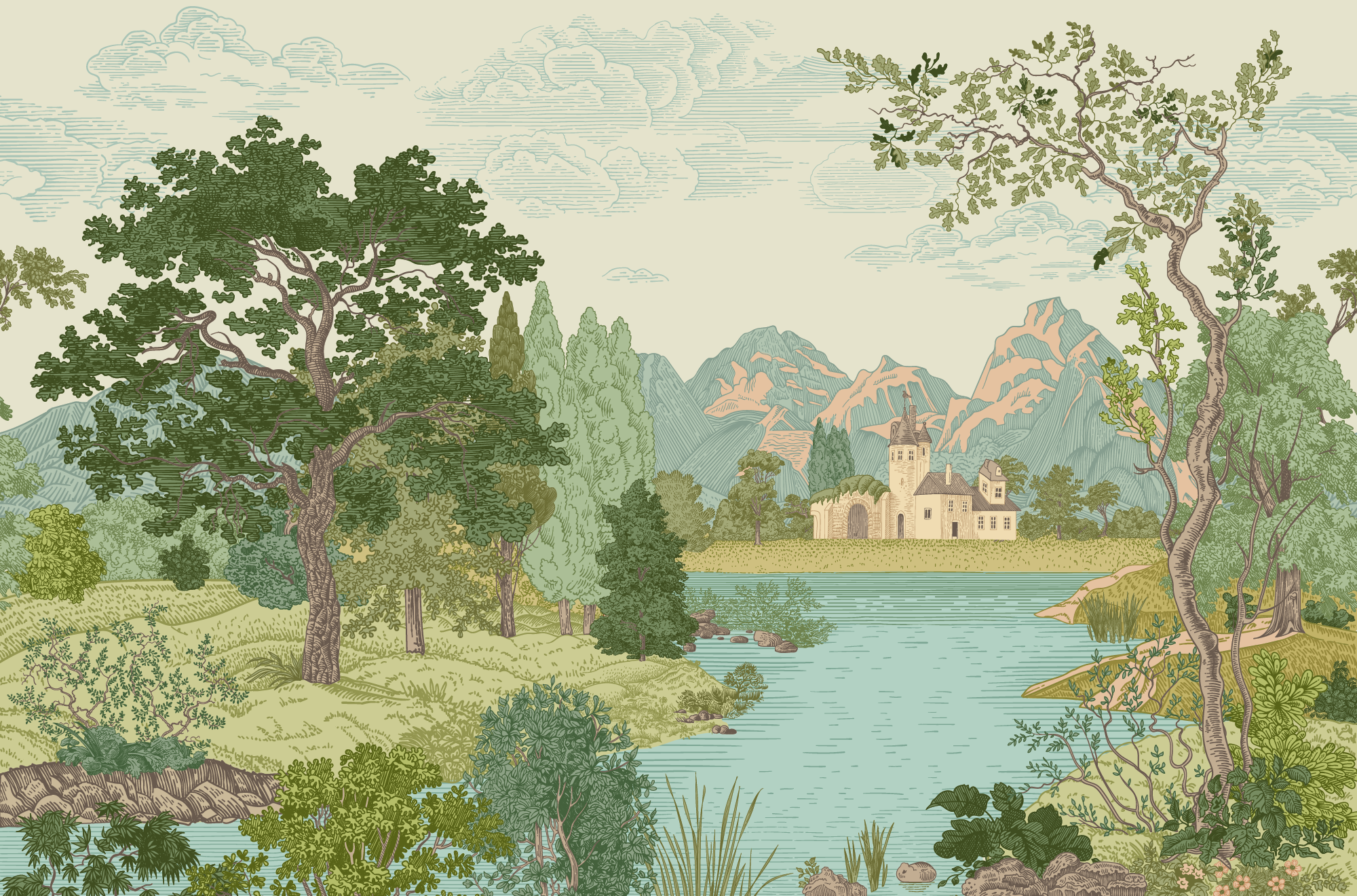 Castle_Glade_Wallpaper_Mural_Artwork