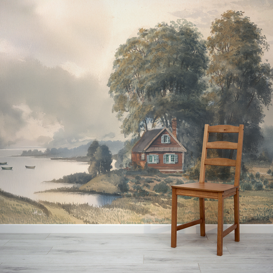 Mallory - Country Cottage Scene Wallpaper Mural