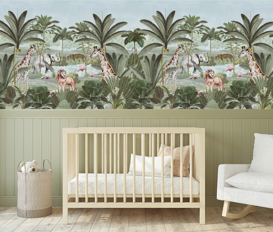 Royal Jungle - Children's Jungle Wallpaper Mural