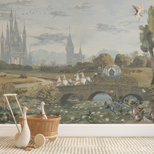 Ella - Princess Castle Landscape Wallpaper Mural