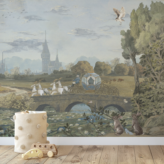 Ella - Princess Castle Landscape Wallpaper Mural