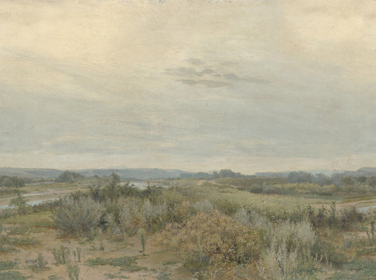 Eowyn Wallpaper a Landscape painting of a field with trees and a cloudy sky