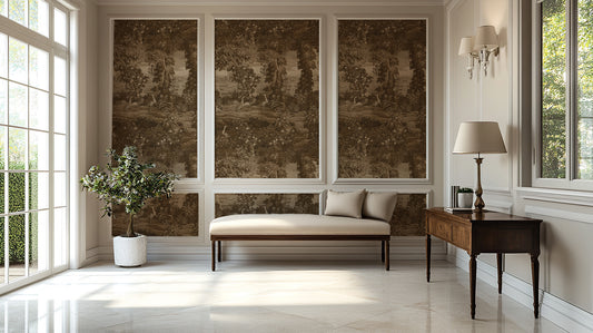 Katharine Harvest Wallpaper in a Sun Room 