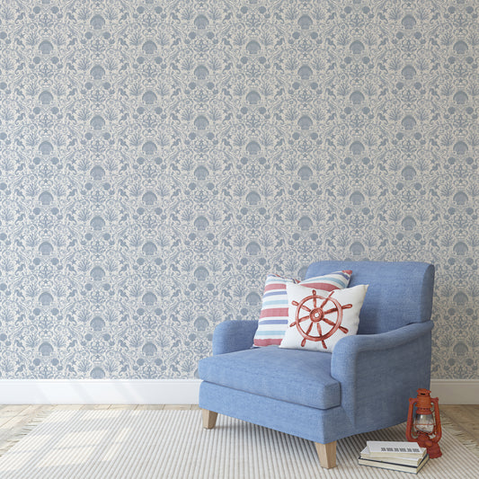 Isla - Scallop Shell Stripe Wallpaper