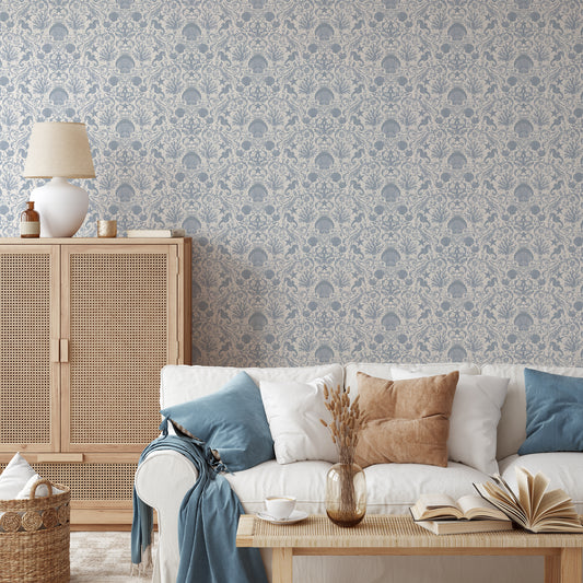 Isla - Scallop Shell Stripe Wallpaper