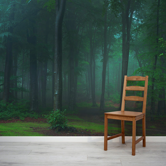 Orman Wallpaper In Room With Wooden Chair