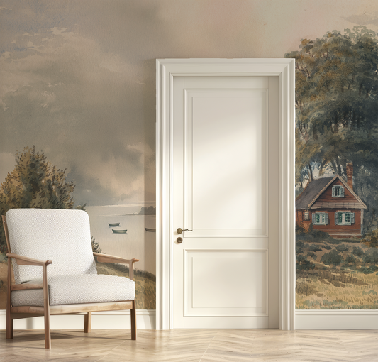 Mallory - Country Cottage Scene Wallpaper Mural