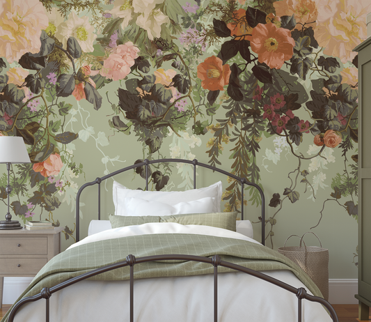 Fleur Tropical - Vintage Blooming Florals Wallpaper Mural
