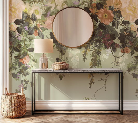 Fleur Tropical - Vintage Blooming Florals Wallpaper Mural