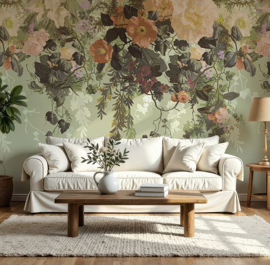 Fleur Tropical - Vintage Blooming Florals Wallpaper Mural