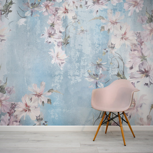 Skye Wallpaper In Room With Pink Chair