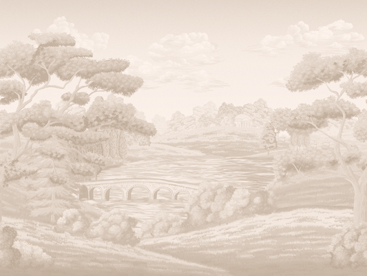 Artistic depiction of a snowy landscape with trees and a path.