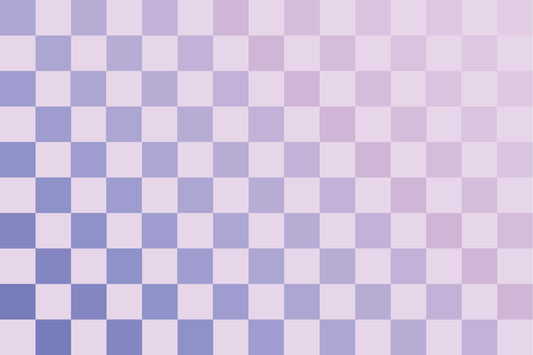 Checkmate Pixie - Purple Gradient Checkerboard Design Wallpaper Mural