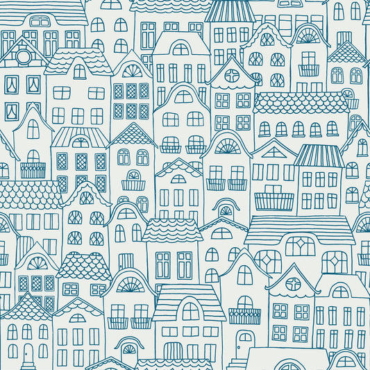 Hygge - Little Houses Pattern Wallpaper Mural