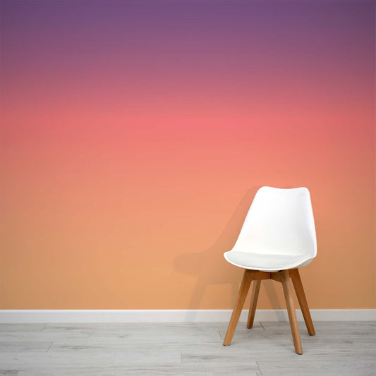 Misty sunset gradient ombre wallpaper mural by WallpaperMural.com