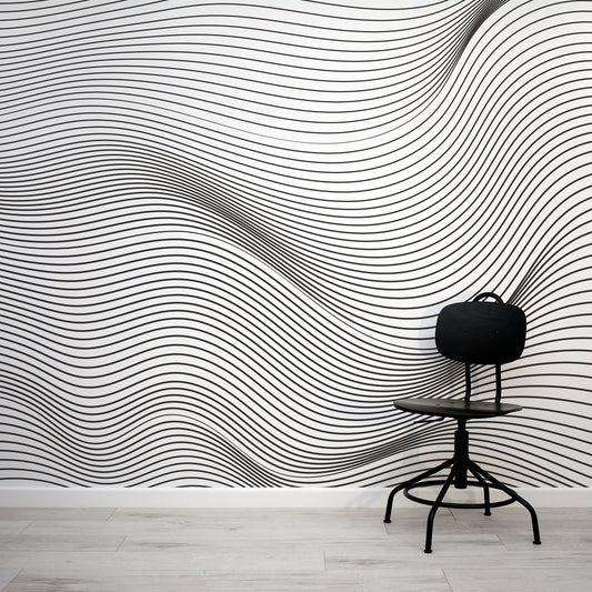 Roller - 3D Rolling Wave Wallpaper muurschildering