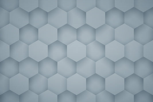 Senary - Blue-Grey 3D Hexagon Wallpaper Mural