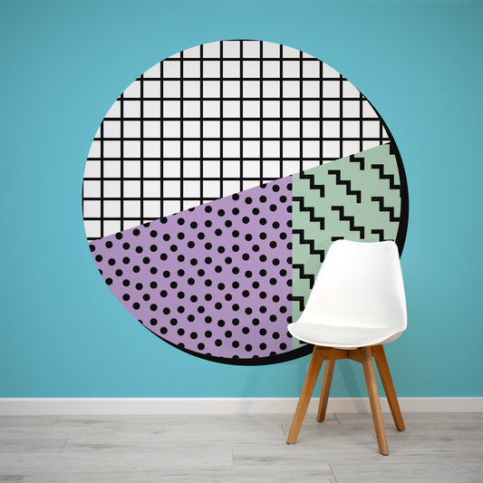 Shelby wallpaper mural with a White chair in front | WallpaperMural.com